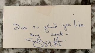 Olivia De Havilland Signed Card Autograph Gone With The Wind Jsa
