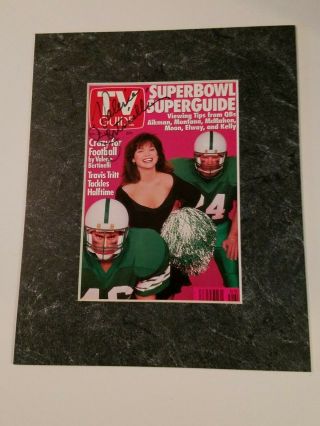Valerie Bertinelli Signed Superbowl Cover Of Tv Guide Issue Jan 29 - 1994 W/coa