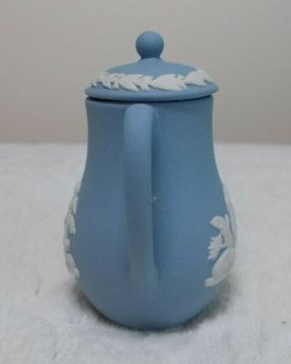 Blue Wedgwood Jasperware Miniature Coffee Pot 2