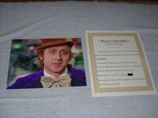 Gene Wilder Hand Signed Autographed 8x10 Willie Wonka Photo With Guaranteed