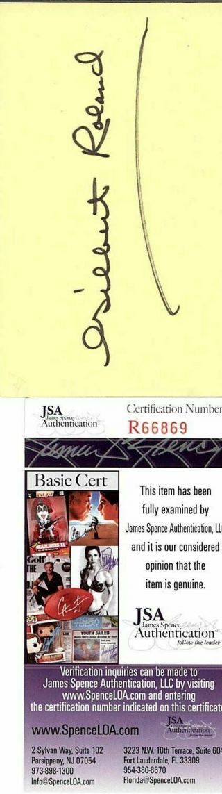 Gilbert Roland (deceased) Mexican Actor Signed Cut Signature Jsa R6686