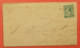 1890 Rpo Clerk Crosby Evanston Wy Wyoming Territory,  U/p Railway Co Letter