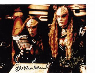 Barbara March & Gwynyth Walsh Autographed Hand Signed In Person Star Trek Tng