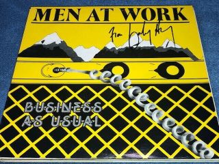 Colin Hay Signed Autographed Men At Work Business As Usual Record Album Lp