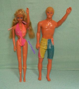 Barbie And Ken Dolls Wet N 