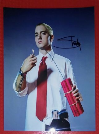 Eminem Hand Signed Autographed Photo 8 X 10 Cleaning Out My Closet Evil Deeds