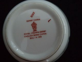 Royal Crown Derby cream pitcher sugar bowl Bali A1100 Boston swirl chrysanthemum 2