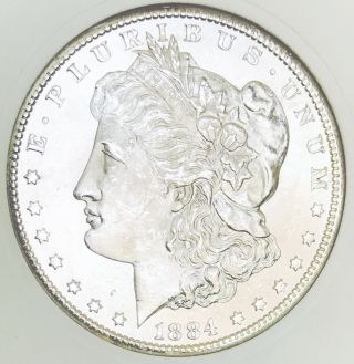 1884 Cc Morgan Dollar Gem Bu,  Flawless As It Get Cheek Nr 18305