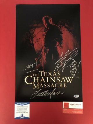 Andrew Bryniarski Signed 12 " X 18 " Texas Chainsaw Massacre Poster - Beckett