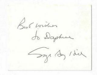 George Roy Hill Signed Index Card / Autographed Director Butch Cassidy The Sting