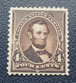 Scott 222 - 1890 U.  S.  Stamp - 4c Abraham Lincoln