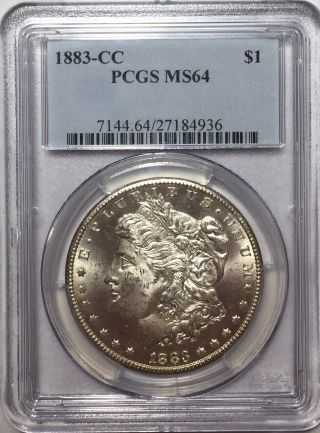 1883 - Cc $1 Morgan Silver Dollar Pcgs Ms64