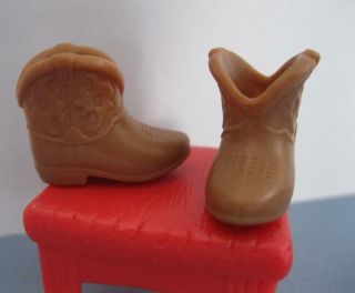 Kelly Tommy Doll Clothes/shoes Matchin Styles Western Cowboy Caramel Brown Boots