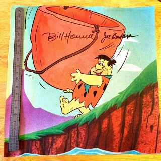 Bill Hanna And Joe Barbera Autographed Flinstones Cartoon Book Page Starworld