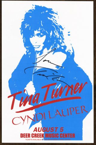 Tina Turner Autographed Gig Poster Better Be Good To Me,  Private Dancer