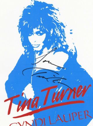 Tina Turner autographed gig poster Better Be Good To Me,  Private Dancer 2