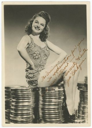 Cheesecake Pin Up Judi Blacque Signed To Irving Klaw Photograph 5x7