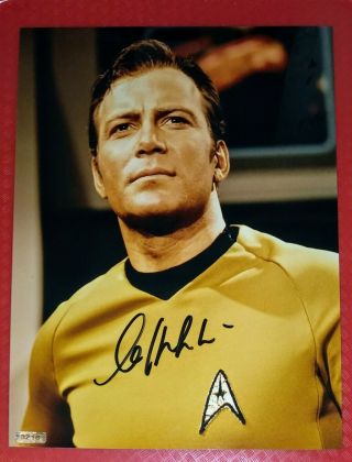 William Shatner Hand Signed Autographed Photo 8 X 10 W/holo Star Trek