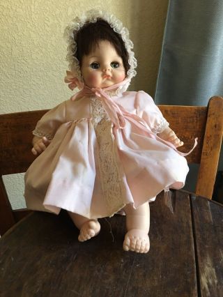 Vintage Madame Alexander Baby Precious Doll,  14” Clothes