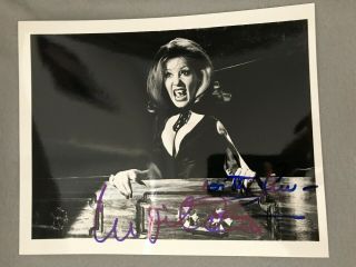 Ingrid Pitt Autographed Photograph The House That Dripped Blood Vampire & Coffin