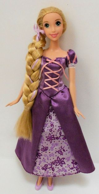 Mattel Disney Princess Rapunzel Doll W/long Braided Blonde Hair Dress & Shoes