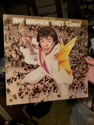 David Cassidy - Autographed " The Higher They Climb " 12 " Vinyl Lp 1975