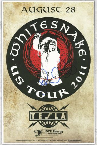 Whitesnake David Coverdale Autographed Concert Poster Here I Go Again
