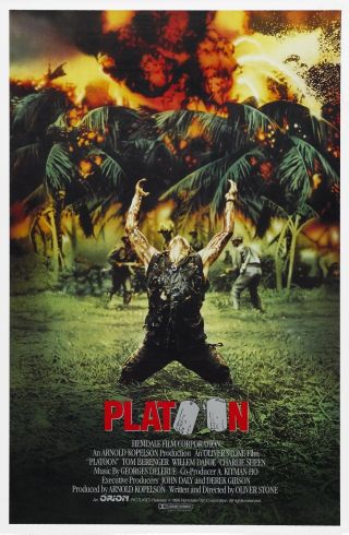 " Platoon ".  Tom Berenger.  Willem Dafoe.  Classic Movie Poster Various Sizes