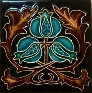 Art Nouveau / Arts & Crafts Ceramic Decorative Tile By Porteous 6x6