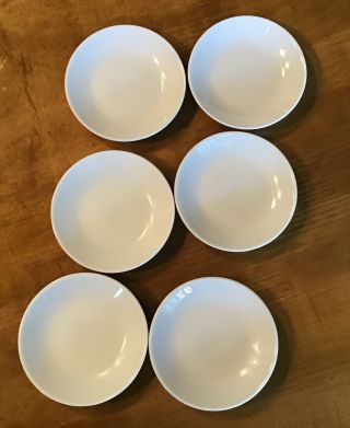 6 Rosenthal White Pin Dish Or Butter Pat Germany Bone China Vintage 3 1/2”