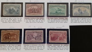 Us Stamps Scott 230,  231,  232,  233,  235,  236 Columbian Mhog,  234 1893