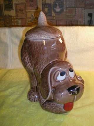 Mccoy Pottery Usa Puppy Cookie Jar Vintage Brown Hound Dog 0272 Fr/shp