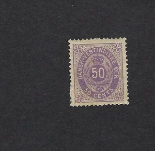 Dwi Danish West Indies Scott Number 13 Mh Hinged Stamp - Paper Adhesion