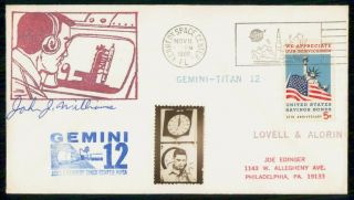 Mayfairstamps Us Space 1966 Gemini - Titan 12 Autographed Kennedy Center Cover Wwg