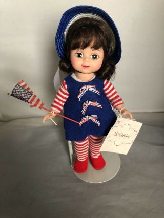 Madame Alexander Doll Waving The Flag 34395 Height 8” Stand