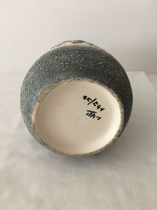 Vintage 1960’s Mid Century Pottery Ceramic Art Vase Italy 3