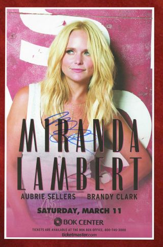 Miranda Lambert Autographed Concert Poster 2017