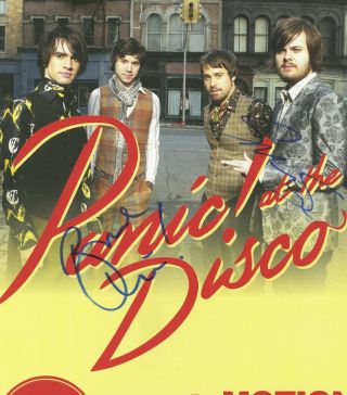 Panic At The Disco autographed gig poster Spencer Smith,  Brendon Urie 3