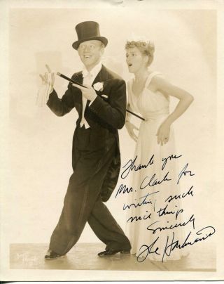 Paul & Grace Hartman The Hartmans Dancers Character Actor Signed Photo Autograph
