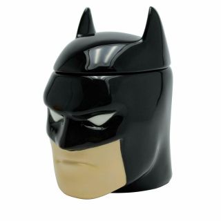 Official Dc Comics 3d Batman Coffee Mug Cup With Lid In Gift Box
