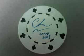 Chris Moneymaker Signed Poker Chip Wsop Wpt Autographed Auto