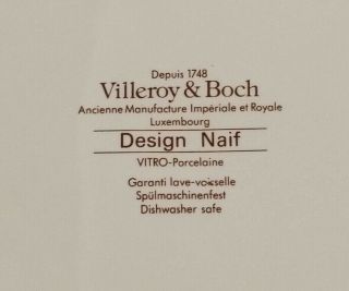 Set of 2 Villeroy Boch Design Naif By the Fireside Dinner Plates 10.  5 