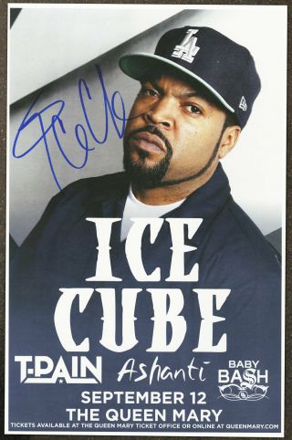 Ice Cube Autographed Concert Poster 2015,  No Vaseline,  You Can Do It