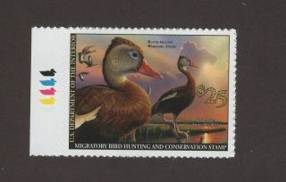 Rw87 - Federal Duck Stamp.  Left Color Bar Single.  Mnh.  Og.  02 Rw87lcb