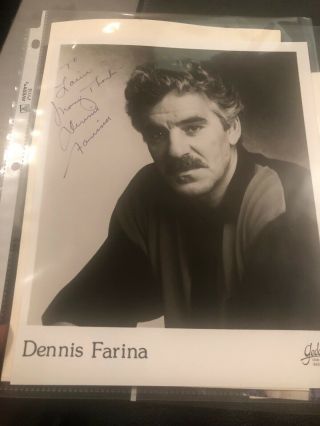 Dennis Farina Actor In Crime Story & Get Shorty Signed Photo Autograph Proof 6
