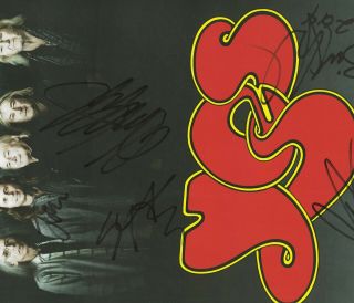 Yes autographed concert poster Steve Howe,  Alan White,  Geoff Downes 2