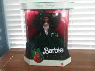 1991 Happy Holidays Special Edition Barbie African American Nrfb