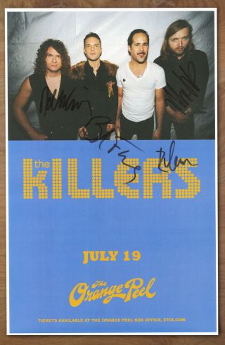 The Killers Autographed Gig Poster Dave Keuning,  Ronnie Vannucci Brandon Flowers