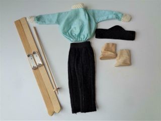 1958 Vogue Jill Jan Doll Clothes 3167 Winter Ski Outfit Missing One Pole 10 "