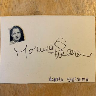Norma Shearer Autographed Cut Signature Vintage Page Sultry Sexy Movie Actress